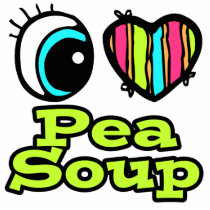 Bright Eye Heart I Love Pea Soup Photo Sculptures