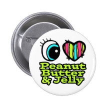 Bright Eye Heart I Love Peanut Butter and Jelly Pin