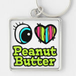 Bright Eye Heart I Love Peanut Butter Keychains