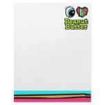 Bright Eye Heart I Love Peanut Butter Letterhead Design