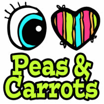 Bright Eye Heart I Love Peas and Carrots Photo Cutout