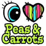 Bright Eye Heart I Love Peas and Carrots Photo Cutout