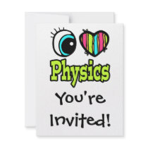 Bright Eye Heart I Love Physics Personalized Announcements