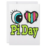 Bright Eye Heart I Love Pi Day invitations