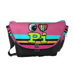Bright Eye Heart I Love Pi Messenger Bags