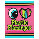 Bright Eye Heart I Love Plastic Flamingos Personalized Flyer
