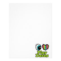 Bright Eye Heart I Love Play Dates Letterhead