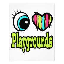 Bright Eye Heart I Love Playgrounds Custom Invite