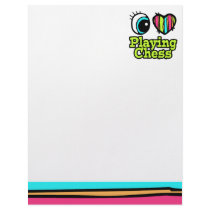 Bright Eye Heart I Love Playing Chess Personalized Letterhead
