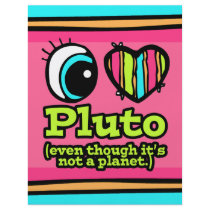 Bright Eye Heart I Love Pluto Custom Flyer