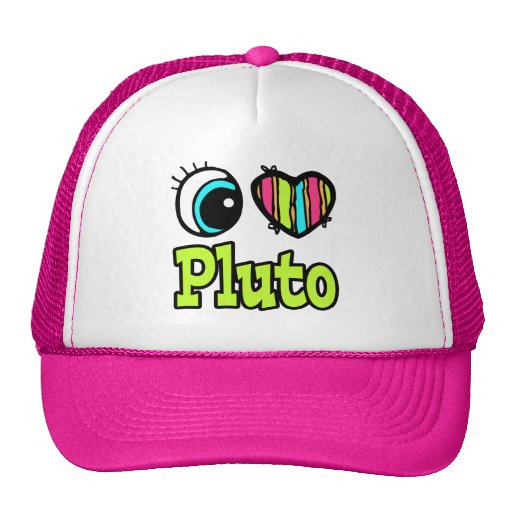 Bright Eye Heart I Love Pluto Hats