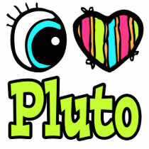 Bright Eye Heart I Love Pluto Photo Cut Outs