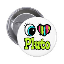 Bright Eye Heart I Love Pluto Pins