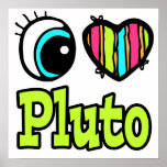 Bright Eye Heart I Love Pluto Print
