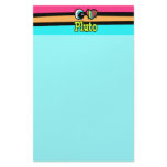 Bright Eye Heart I Love Pluto Stationery Paper