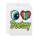 Bright Eye Heart I Love Poetry Custom Announcements