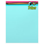 Bright Eye Heart I Love Poker Letterhead Template