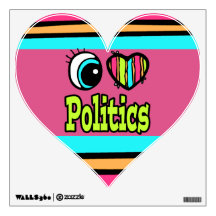 Bright Eye Heart I Love Politics Wall Decals