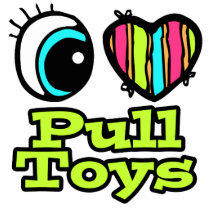 Bright Eye Heart I Love Pull Toys Photo Sculpture