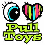 Bright Eye Heart I Love Pull Toys Photo Sculpture