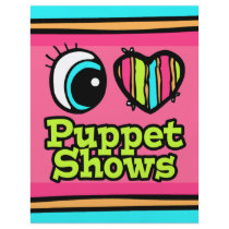 Bright Eye Heart I Love Puppet Shows Flyer Design