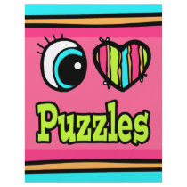 Bright Eye Heart I Love Puzzles Personalized Flyer