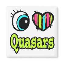 Bright Eye Heart I Love Quasars Fridge Magnet