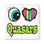 Bright Eye Heart I Love Quasars magnets