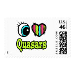 Bright Eye Heart I Love Quasars postage