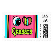 Bright Eye Heart I Love Quasars Stamp