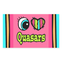 Bright Eye Heart I Love Quasars Sticker