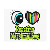 Bright Eye Heart I Love Roasting Marshmallows Postcards