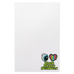Bright Eye Heart I Love Rock Paper Scissors Customized Stationery