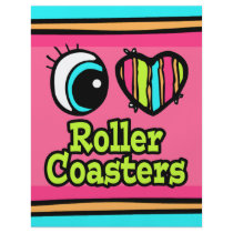 Bright Eye Heart I Love Roller Coasters Full Color Flyer