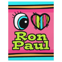 Bright Eye Heart I Love Ron Paul Flyer Design