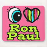 Bright Eye Heart I Love Ron Paul Mousepad