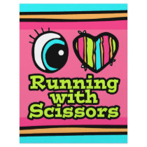 Bright Eye Heart I Love Running With Scissors Personalized Flyer