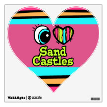 Bright Eye Heart I Love Sand Castles Wall Decor