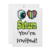 Bright Eye Heart I Love Saturn Invite