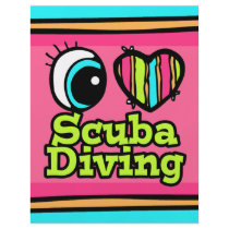Bright Eye Heart I Love Scuba Diving Personalized Flyer