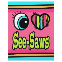 Bright Eye Heart I Love See-Saws Flyer Design