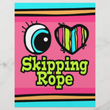 Bright Eye Heart I Love Skipping Rope Custom Flyer