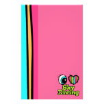 Bright Eye Heart I Love Skydiving Stationery Paper