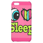 Bright Eye Heart I Love Sleep Case For iPhone 5C