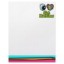 Bright Eye Heart I Love Slot Machines Personalized Letterhead