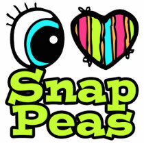 Bright Eye Heart I Love Snap Peas Cut Outs