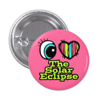 Bright Eye Heart I Love Solar Eclipse Pin