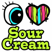 Bright Eye Heart I Love Sour Cream Photo Cutout