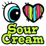 Bright Eye Heart I Love Sour Cream Photo Cutout