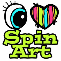 Bright Eye Heart I Love Spin Art Cut Out